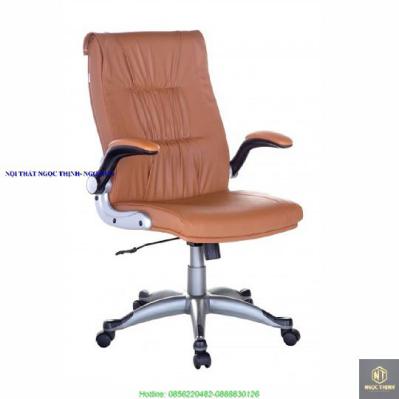 Ghế Trưởng Phòng Tay Điều Chỉnh Chân NTC344 NGOTICO - Nâu