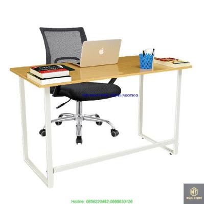 Bộ Bàn Oak-F Trắng Và Ghế Đen NGOTICO NTC517