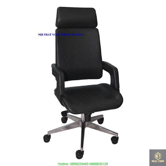 Ghế Da Trưởng Phòng Mâm 2 Cần Chân Nhôm Cao Cấp NGOTICO OC817GB