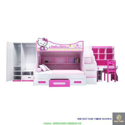 Bộ Phòng Ngủ Hình Hello Kitty NGOTICO CFKITM