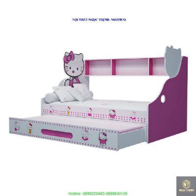 Giường Tầng Thấp Hello Kitty NGOTICO