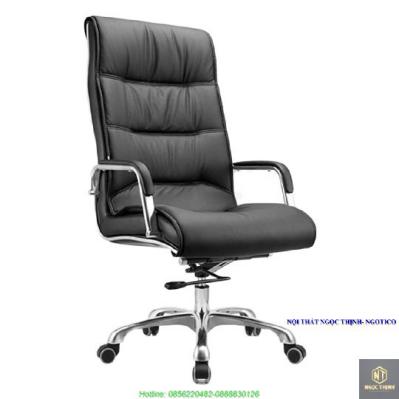Ghế Da Giám Đốc Chân Hợp Kim Nhôm Cao Cấp NGOTICO NTC204 - Đen