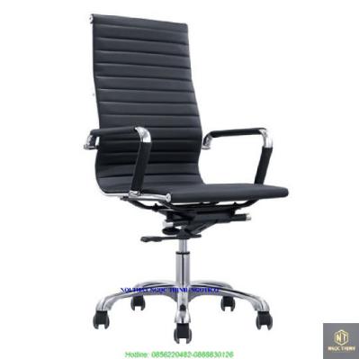 Ghế Da Lưng Cao Chân Nhôm Đúc Cao Cấp NGOTICO NTC03GA - Đen